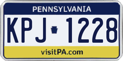 PA license plate KPJ1228