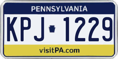 PA license plate KPJ1229