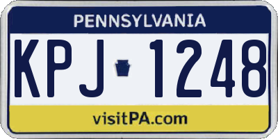 PA license plate KPJ1248