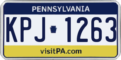 PA license plate KPJ1263