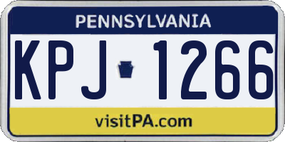 PA license plate KPJ1266