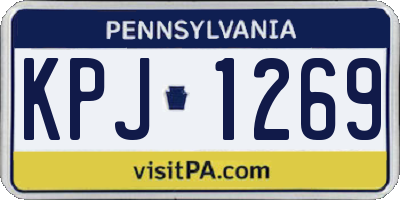 PA license plate KPJ1269