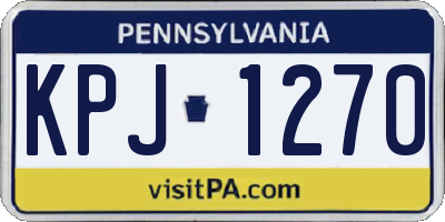 PA license plate KPJ1270