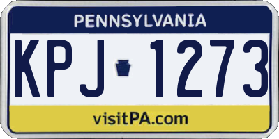 PA license plate KPJ1273