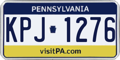 PA license plate KPJ1276