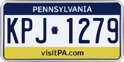 PA license plate KPJ1279