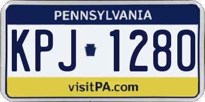 PA license plate KPJ1280