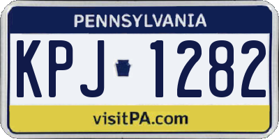 PA license plate KPJ1282