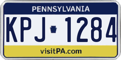 PA license plate KPJ1284