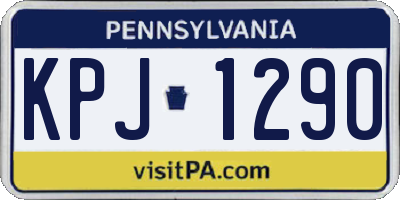 PA license plate KPJ1290