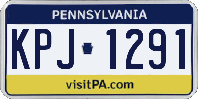 PA license plate KPJ1291