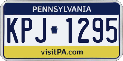 PA license plate KPJ1295