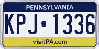 PA license plate KPJ1336