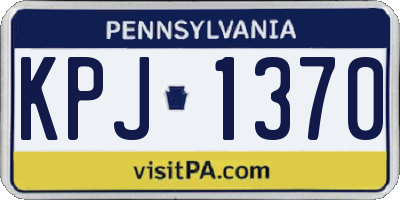 PA license plate KPJ1370