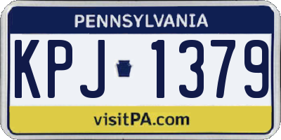 PA license plate KPJ1379