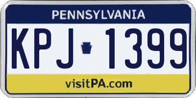 PA license plate KPJ1399