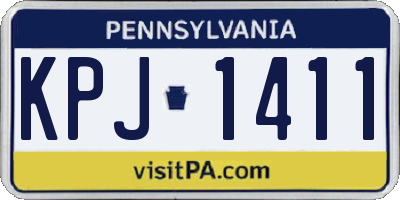 PA license plate KPJ1411