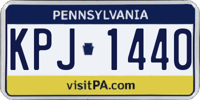 PA license plate KPJ1440