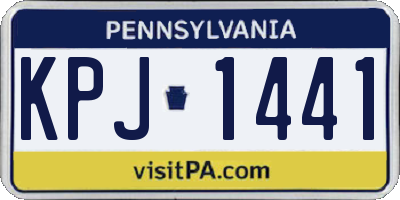 PA license plate KPJ1441