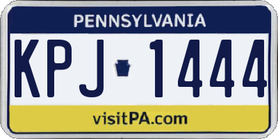 PA license plate KPJ1444
