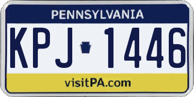 PA license plate KPJ1446