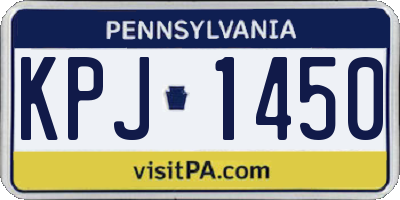 PA license plate KPJ1450