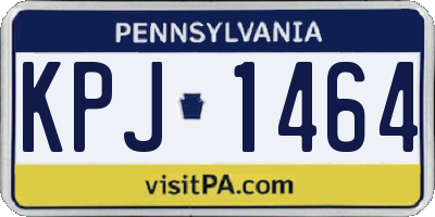 PA license plate KPJ1464