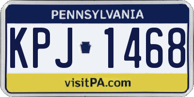PA license plate KPJ1468