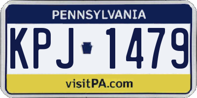PA license plate KPJ1479