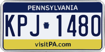 PA license plate KPJ1480