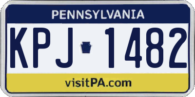 PA license plate KPJ1482