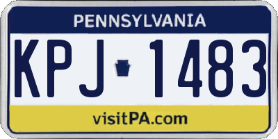 PA license plate KPJ1483