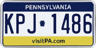 PA license plate KPJ1486
