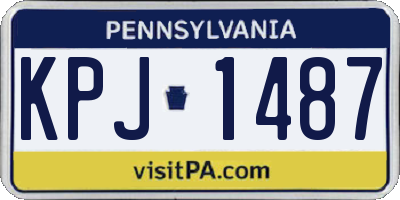 PA license plate KPJ1487