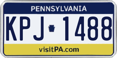 PA license plate KPJ1488