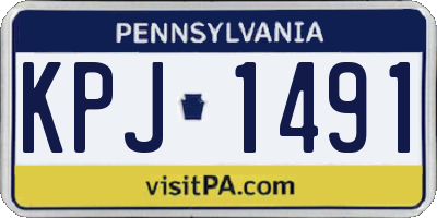 PA license plate KPJ1491