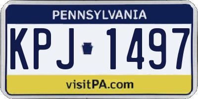PA license plate KPJ1497