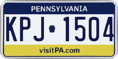 PA license plate KPJ1504