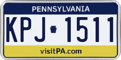 PA license plate KPJ1511