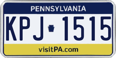 PA license plate KPJ1515