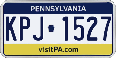PA license plate KPJ1527