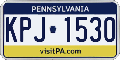 PA license plate KPJ1530