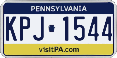 PA license plate KPJ1544