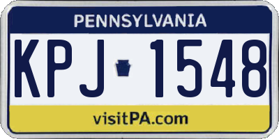 PA license plate KPJ1548