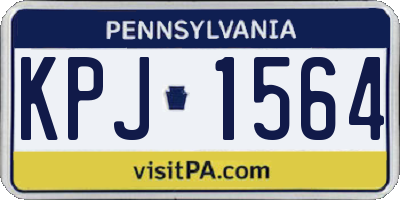 PA license plate KPJ1564