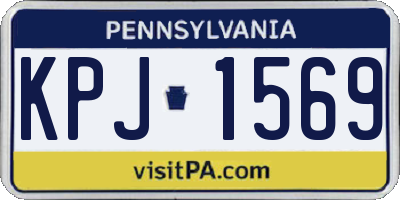 PA license plate KPJ1569