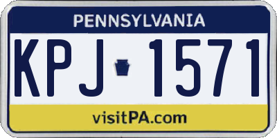 PA license plate KPJ1571