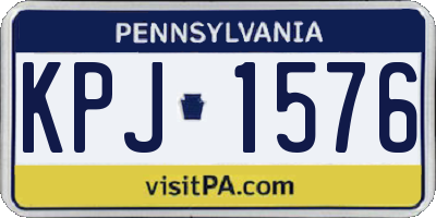 PA license plate KPJ1576