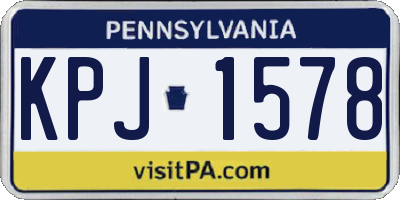 PA license plate KPJ1578