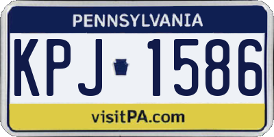 PA license plate KPJ1586